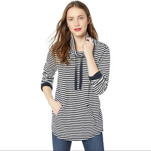 J. Crew Mercantile Striped Funnel Neck Sweatshirt